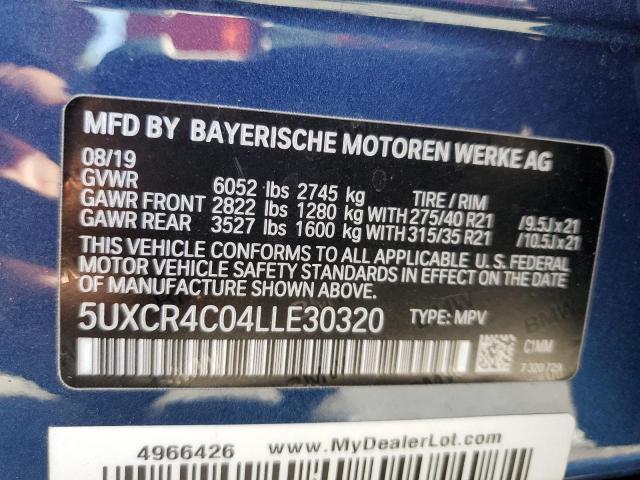 Photo 14 from auction – 2020 BMW X5 SDRIVE with VIN 5UXCR4C04LLE30320