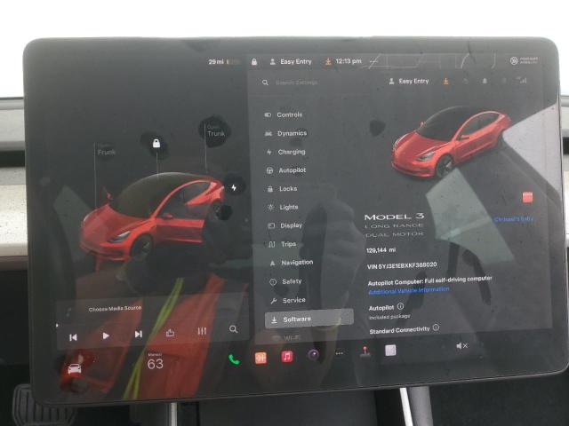 Photo 9 from auction – 2019 TESLA MODEL 3 with VIN 5YJ3E1EBXKF388020