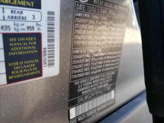 Photo 14 from auction – 2015 LAND ROVER RANGE ROVE with VIN SALWG2VF5FA515084