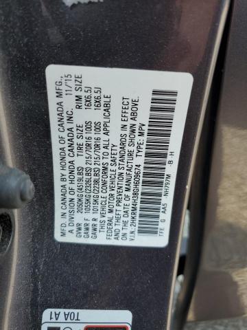 Photo 14 from auction – 2016 HONDA CR-V LX with VIN 2HKRM4H38GH609674