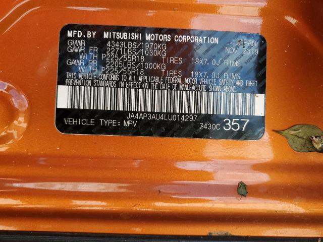 Photo 14 from auction – 2020 MITSUBISHI OUTLANDER with VIN JA4AP3AU4LU014297