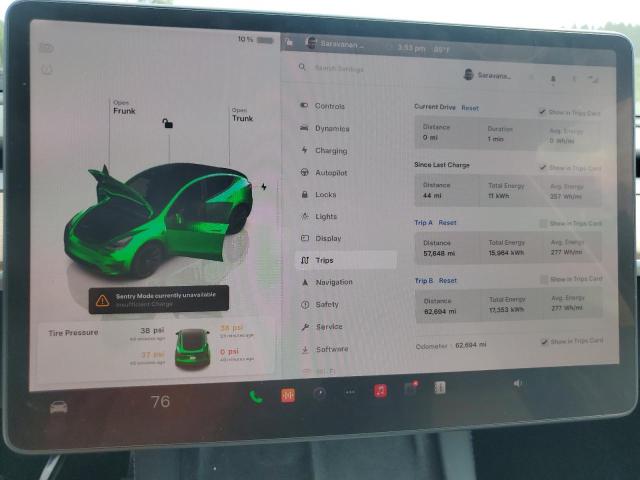 Photo 9 from auction – 2022 TESLA MODEL Y with VIN 7SAYGDEE1NF424017