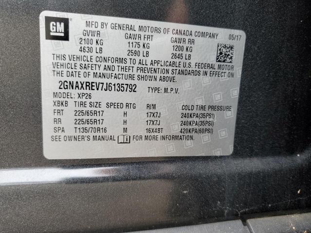 Photo 14 from auction – 2018 CHEVROLET EQUINOX LS with VIN 2GNAXREV7J6135792