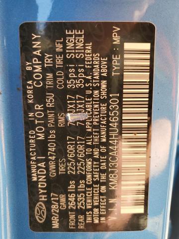 Photo 14 from auction – 2017 HYUNDAI TUCSON LIM with VIN KM8J3CA44HU465301