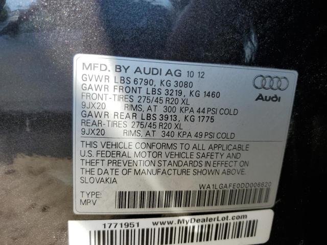 Photo 14 from auction – 2013 AUDI Q7 PREMIUM with VIN WA1LGAFE0DD006620