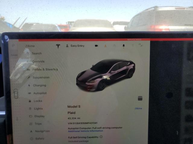 Photo 9 from auction – 2021 TESLA MODEL S with VIN 5YJSA1E69MF431341