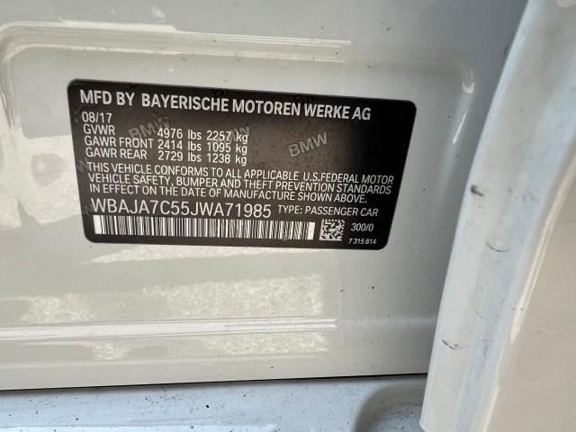 Photo 10 from auction – 2018 BMW 530 XI with VIN WBAJA7C55JWA71985