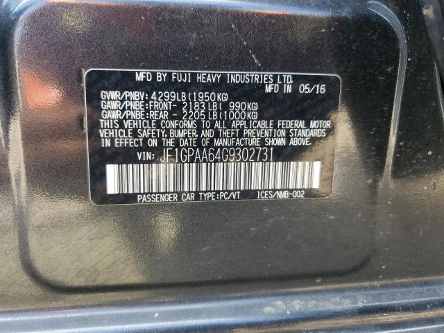 Photo 14 from auction – 2016 SUBARU IMPREZA with VIN JF1GPAA64G9302731