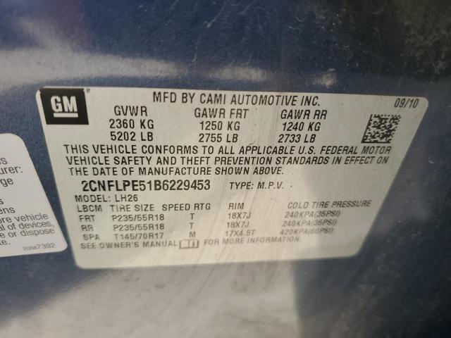 Photo 14 from auction – 2011 CHEVROLET EQUINOX LT with VIN 2CNFLPE51B6229453