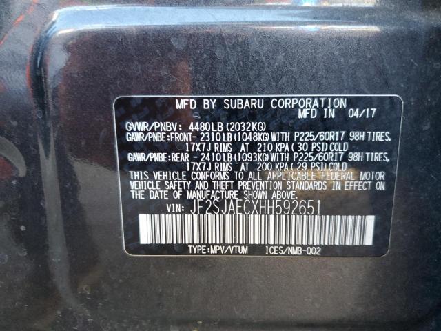 Photo 14 from auction – 2017 SUBARU FORESTER 2 with VIN JF2SJAECXHH592651