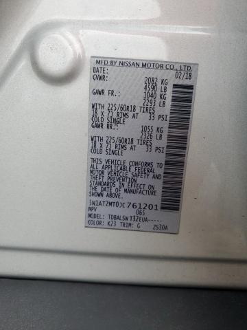Photo 14 from auction – 2018 NISSAN ROGUE S with VIN 5N1AT2MT0JC761201