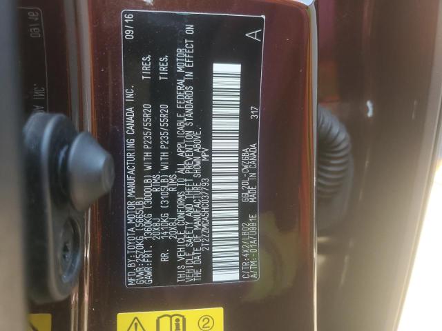 Photo 14 from auction – 2017 LEXUS RX 350 BAS with VIN 2T2ZZMCA5HC037793