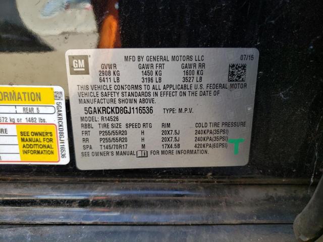 Photo 14 from auction – 2016 BUICK ENCLAVE with VIN 5GAKRCKD8GJ116536
