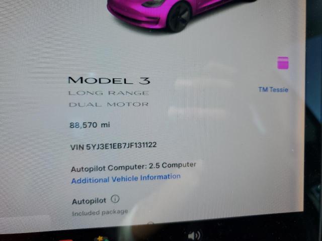 Photo 9 from auction – 2018 TESLA MODEL 3 with VIN 5YJ3E1EB7JF131122