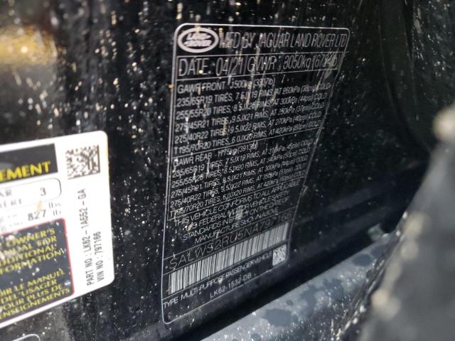 Photo 14 from auction – 2022 LAND ROVER RANGE ROVE with VIN SALWS2RU5NA797166