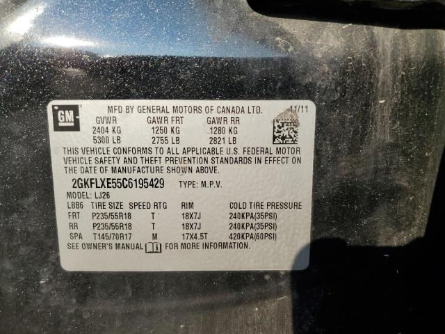 Photo 14 from auction – 2012 GMC TERRAIN SL with VIN 2GKFLXE55C6195429