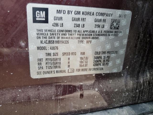 Photo 14 from auction – 2017 BUICK ENCORE PRE with VIN KL4CJBSB1HB194326