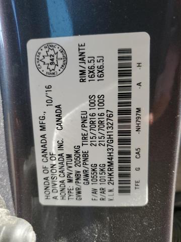Photo 14 from auction – 2016 HONDA CR-V LX with VIN 2HKRM4H37GH132767