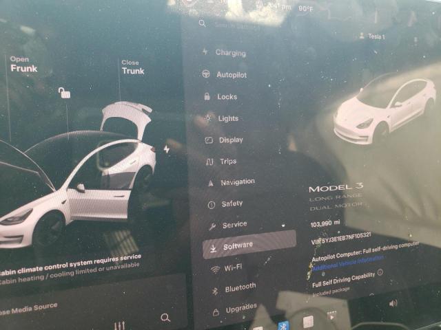 Photo 9 from auction – 2022 TESLA MODEL 3 with VIN 5YJ3E1EB7NF105321