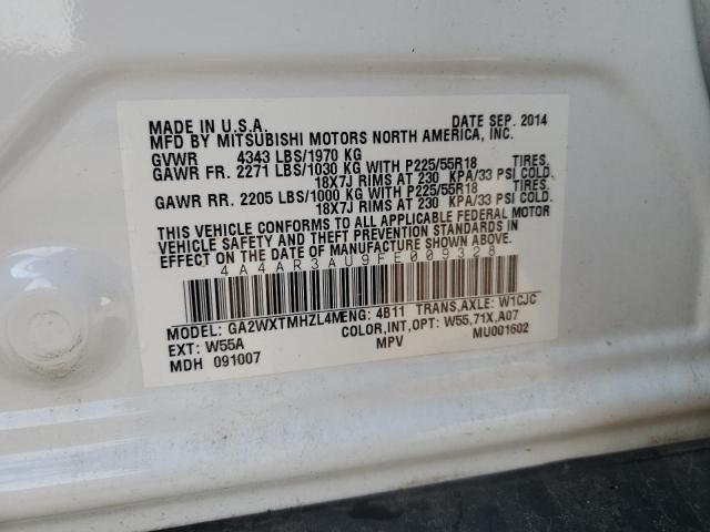 Photo 14 from auction – 2015 MITSUBISHI OUTLANDER with VIN 4A4AR3AU9FE009328