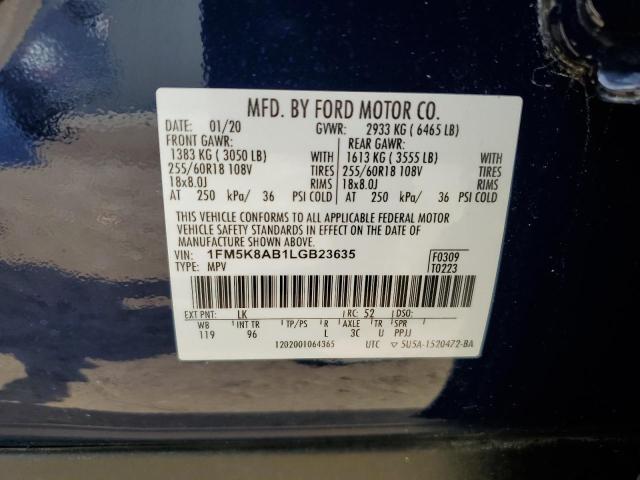 Photo 14 from auction – 2020 FORD EXPLORER P with VIN 1FM5K8AB1LGB23635