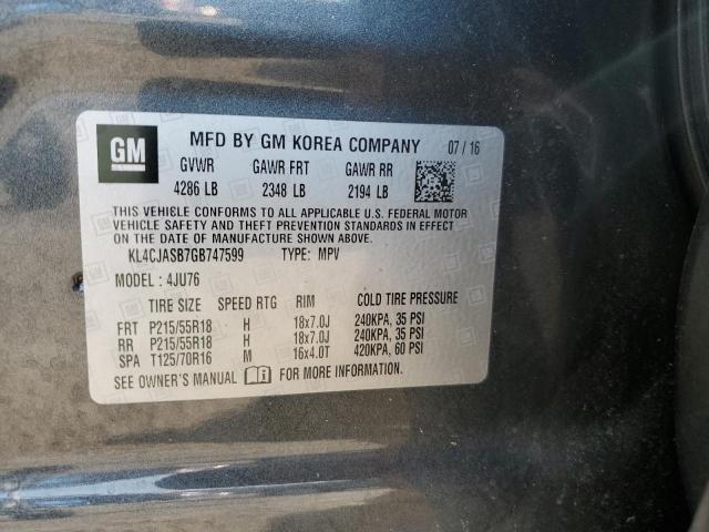 Photo 14 from auction – 2016 BUICK ENCORE with VIN KL4CJASB7GB747599