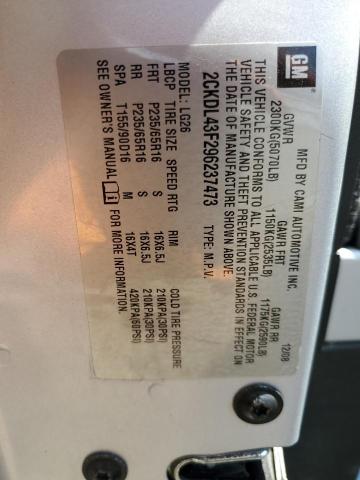 Photo 14 from auction – 2009 PONTIAC TORRENT with VIN 2CKDL43F296237473