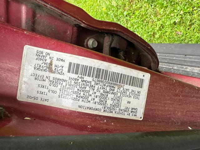 Photo 10 from auction – 2002 TOYOTA 4RUNNER SR with VIN JT3HN86R820388675