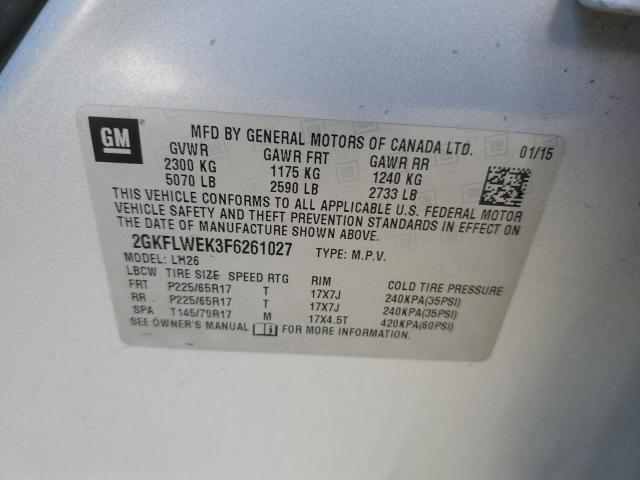 Photo 14 from auction – 2015 GMC TERRAIN SL with VIN 2GKFLWEK3F6261027