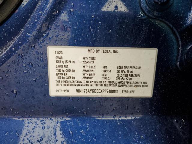 Photo 14 from auction – 2023 TESLA MODEL Y with VIN 7SAYGDEEXPF948883