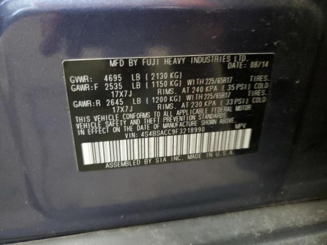 Photo 14 from auction – 2015 SUBARU OUTBACK 2. with VIN 4S4BSACC9F3218990