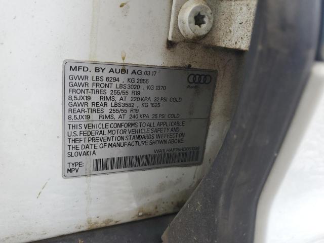 Photo 14 from auction – 2017 AUDI Q7 PREMIUM with VIN WA1LHAF75HD051038