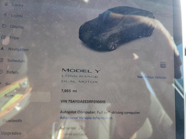 Photo 9 from auction – 2024 TESLA MODEL Y with VIN 7SAYGAEE5RF010615
