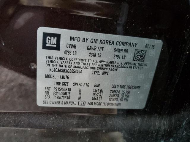 Photo 14 from auction – 2016 BUICK ENCORE with VIN KL4CJASBXGB654494