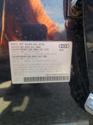 Photo 14 from auction – 2017 AUDI Q5 PREMIUM with VIN WA1L2AFP2HA025645