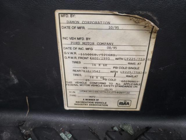 Photo 10 from auction – 1995 FORD ECONOLINE with VIN 1FDKE30G1SHC10762