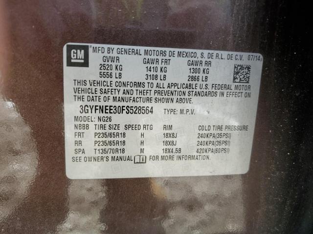 Photo 14 from auction – 2015 CADILLAC SRX LUXURY with VIN 3GYFNEE30FS528564