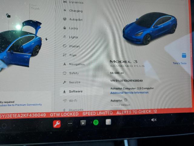Photo 9 from auction – 2019 TESLA MODEL 3 with VIN 5YJ3E1EA2KF436049