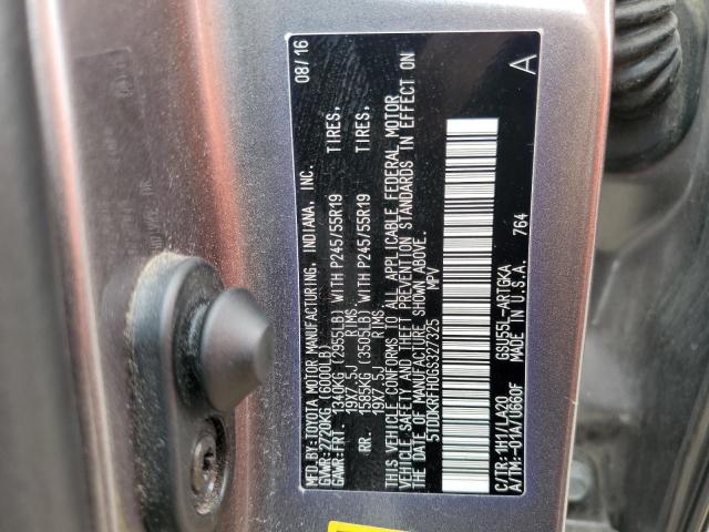 Photo 14 from auction – 2016 TOYOTA HIGHLANDER with VIN 5TDDKRFH0GS327325
