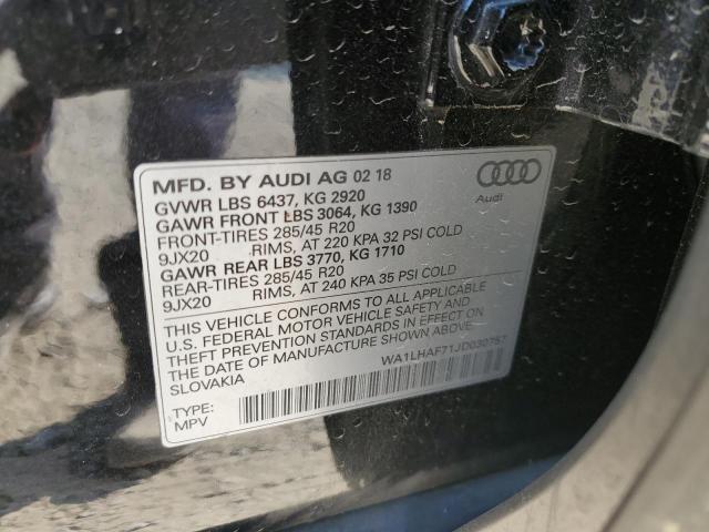 Photo 14 from auction – 2018 AUDI Q7 PREMIUM with VIN WA1LHAF71JD030757
