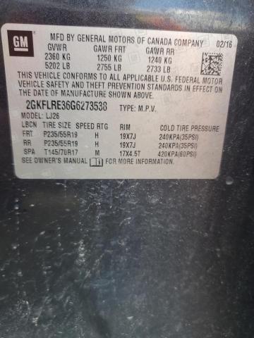 Photo 14 from auction – 2016 GMC TERRAIN DE with VIN 2GKFLRE36G6273538