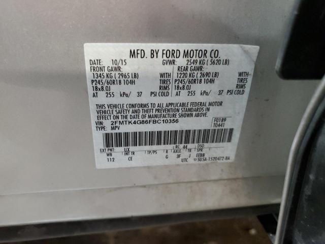 Photo 14 from auction – 2015 FORD EDGE SE with VIN 2FMTK4G86FBC10356