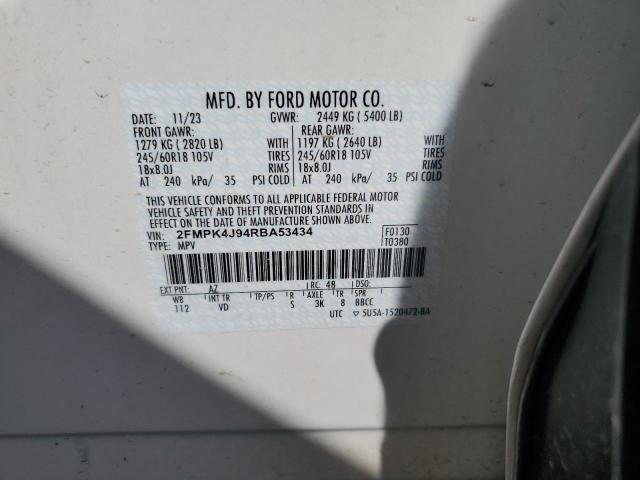 Photo 14 from auction – 2024 FORD EDGE SEL with VIN 2FMPK4J94RBA53434