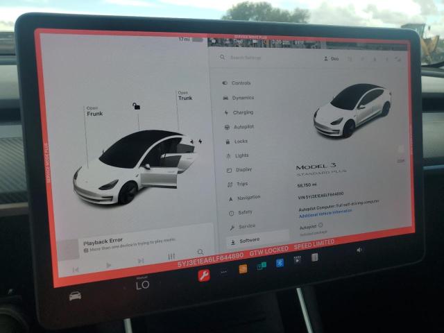 Photo 9 from auction – 2020 TESLA MODEL 3 with VIN 5YJ3E1EA6LF644890