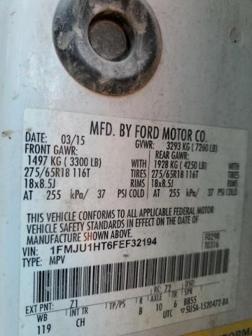 Photo 14 from auction – 2015 FORD EXPEDITION with VIN 1FMJU1HT6FEF32194