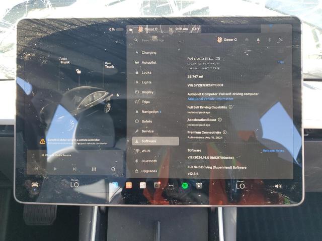 Photo 9 from auction – 2018 TESLA MODEL 3 with VIN 5YJ3E1EB2JF113031