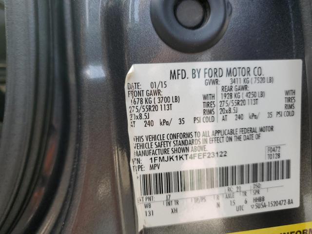 Photo 14 from auction – 2015 FORD EXPEDITION with VIN 1FMJK1KT4FEF23122