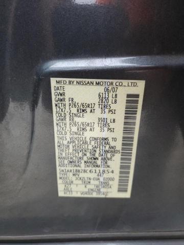 Photo 14 from auction – 2008 NISSAN PATHFINDER with VIN 5N1AR18B28C611854