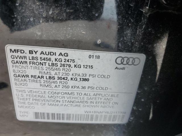 Photo 14 from auction – 2018 AUDI Q5 PREMIUM with VIN WA1BNAFY6J2117708