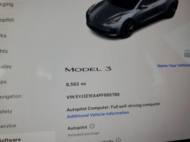 Photo 9 from auction – 2023 TESLA MODEL 3 with VIN 5YJ3E1EA4PF665789